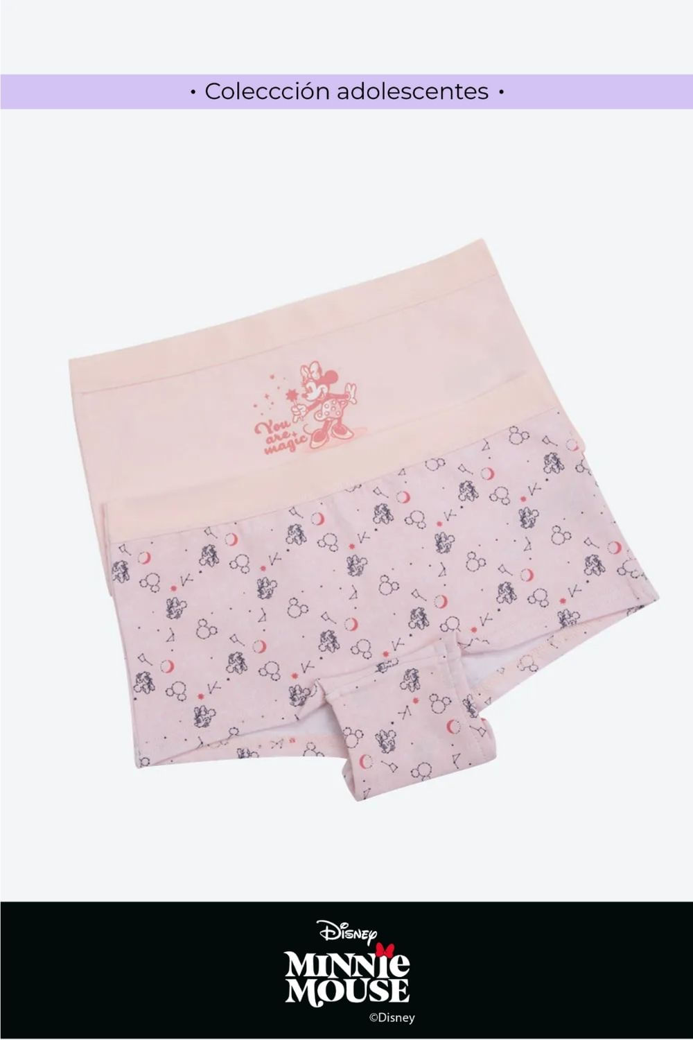 Boxer nueva coleccion disney para adolescentes paquete x2